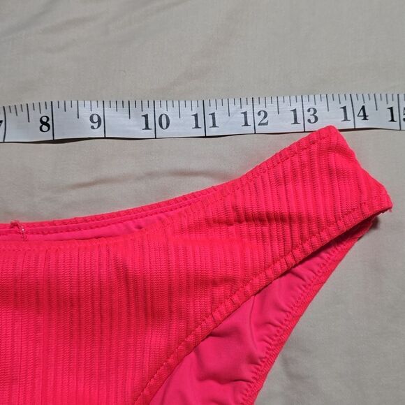 BECCA Moonridge Hotpink Rib Adela Hipster Bikini Bottom - Picture 7 of 12
